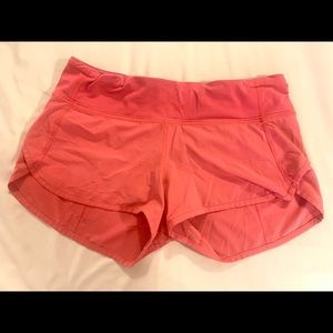Lululemon Speed Shorts- hot pink size 6.